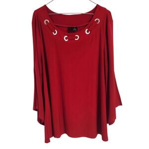 New Directions Red Flowy Top - Women's Size XL
